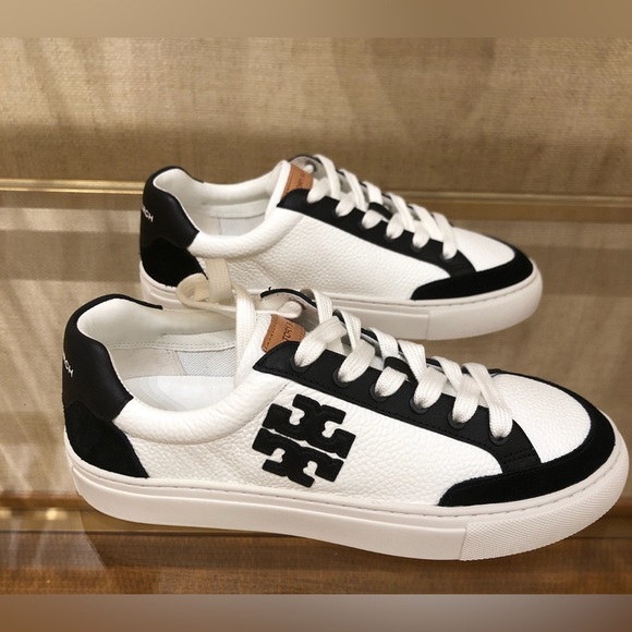Tory Burch Color Block T Logo Nappa Soft Leather Sneaker